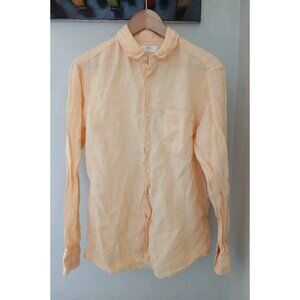 Uniqlo 100% Linen Long Sleeve Button Up Shirt